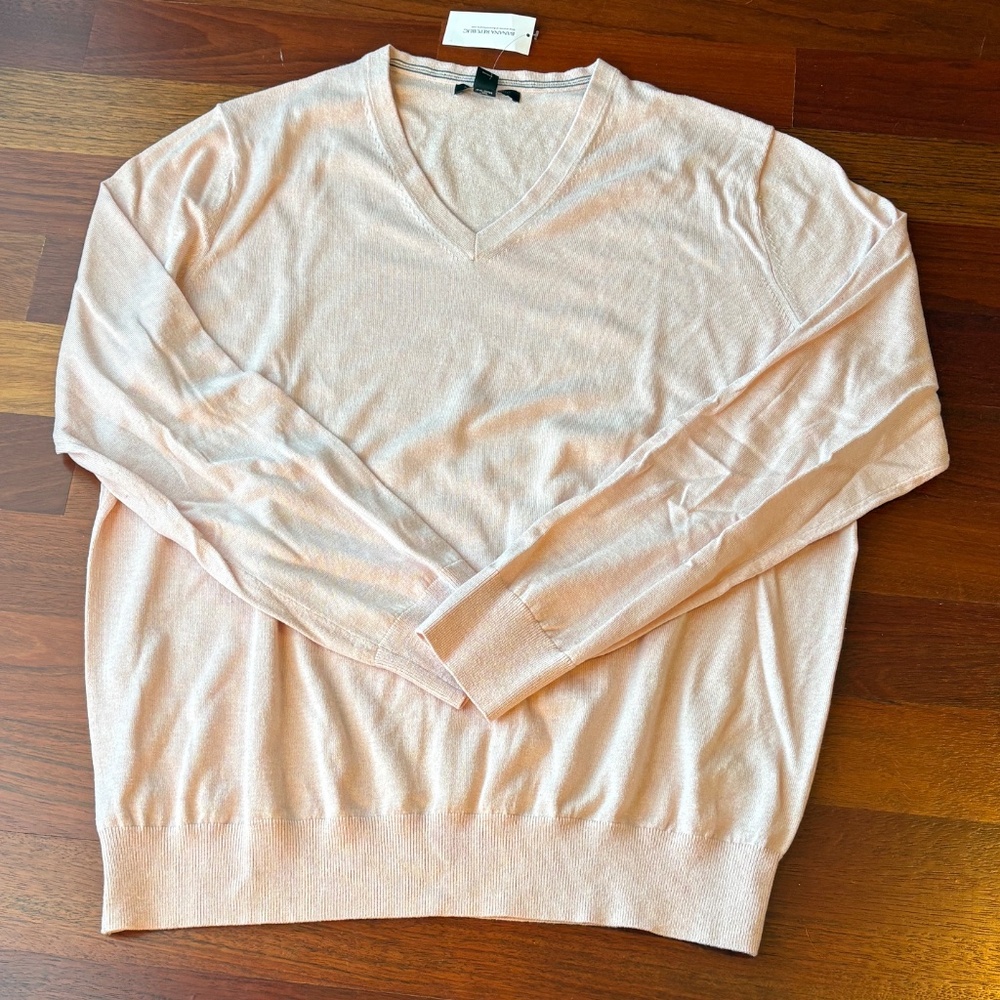 Banana Republic Silk-Cotton-Cashmere V-Neck Sweater